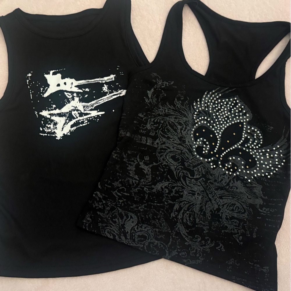 Women’s Black Tank Tops Set of 2